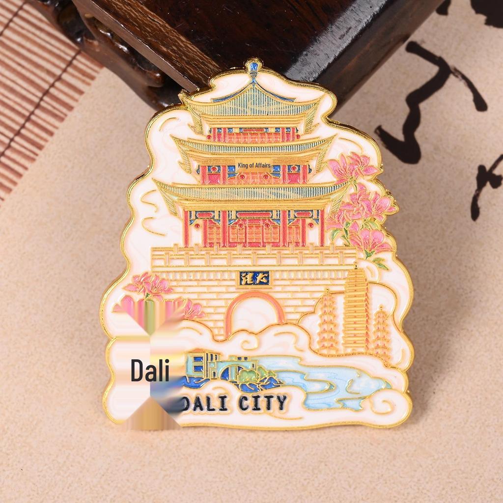 Magnetic Metal Refrigerator Magnets: City-Themed Cultural Souvenirs and Creative Tourist Gifts