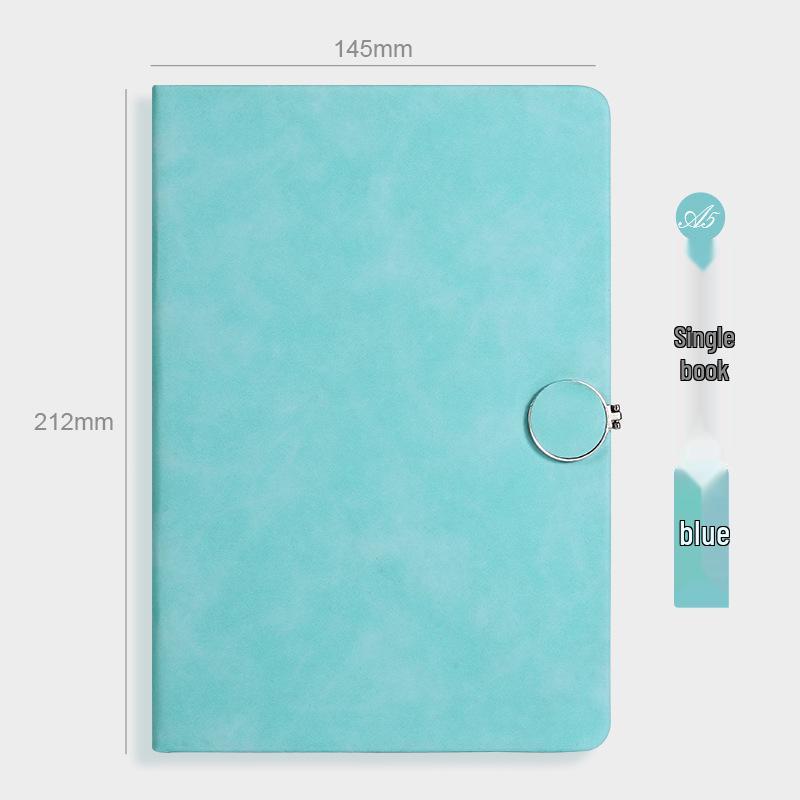 Custom Logo A5 Leather Notebook with Buckle for Business Meetings