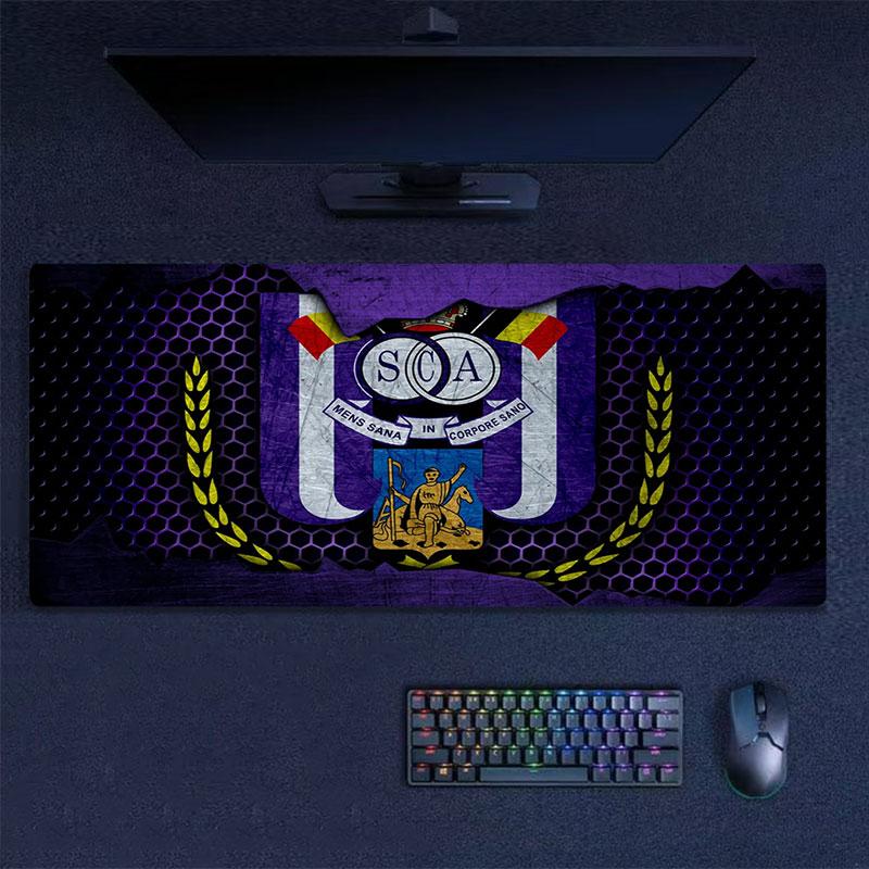 Royal Sporting Club Anderlecht Mouse Pad, Large Gaming Desk Mat, Non-slip XXL Mousepad for Laptop & Tablet, Mini PC Playmat with Stitched Edges