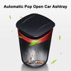 Glow In The Dark Car Ashtray Cup with LED Light Metal Liner Automatic Pop Sealing Ring for Smoke Control Portable