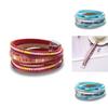 Bohemian Leren Armband Met Geometrisch Ontwerp Voor Reiscadeau