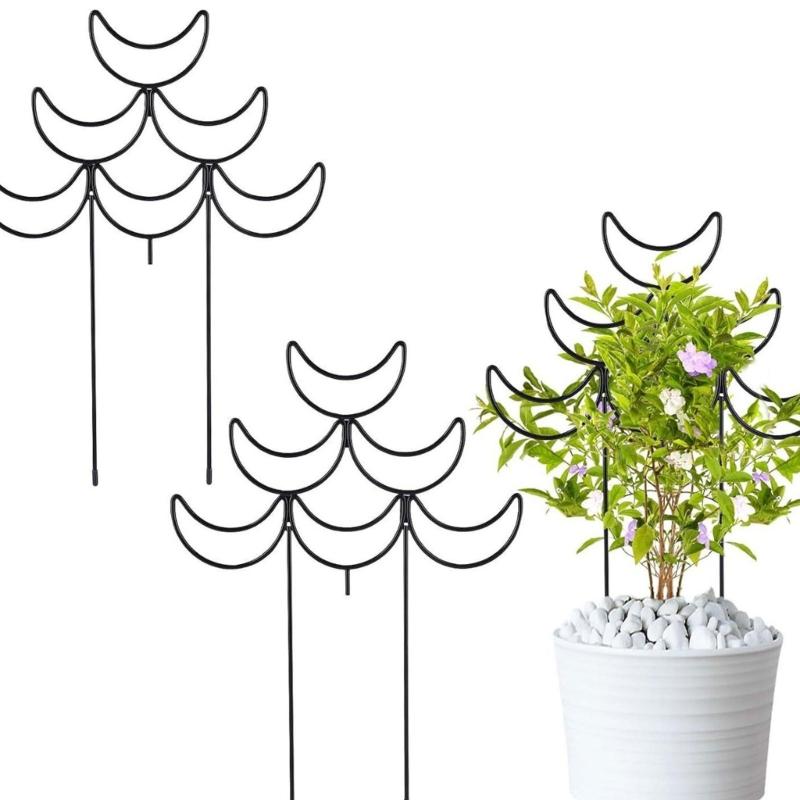 Metal Garden Stake Trellis for Potted Plant Garden Trellis for Climbing Plant Stackable Plant Trellis Indoor Outdoor