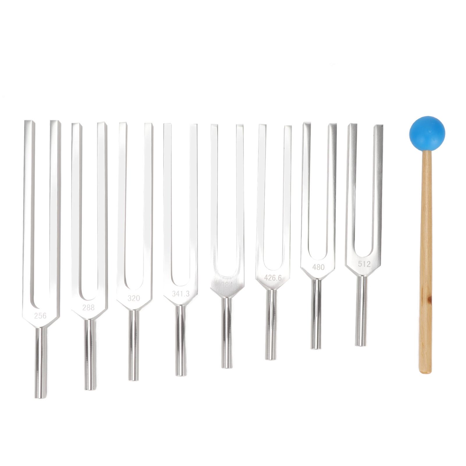 

8шт камертон для йоги алюминиевый сплав частотные вилки с молоточком аксессуары для медитации