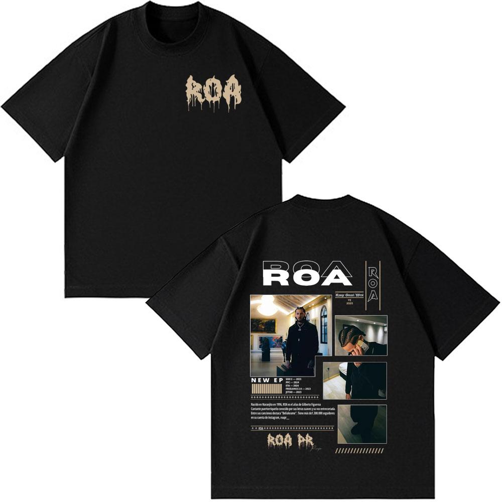

Rapper Roa Album Tour Print TShirt Men Women Cotton ONeck T Shrit Summer Hip Hop Oversized Shortsleeved Gothic Punk Tshirts 4XL
