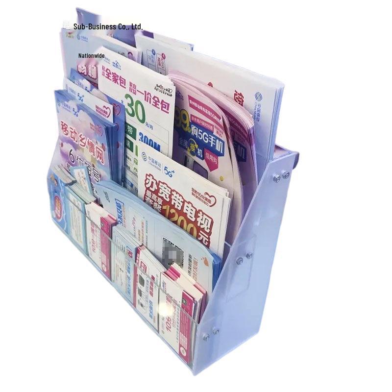 Acrylic Desktop Book and Magazine Organizer Stand
