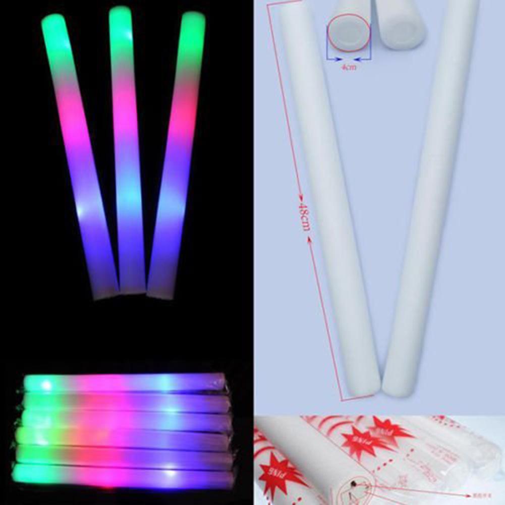 Foam Glow Sticks Led Multi-color Electronic Light Up Sticks Party Supplies For Party Wedding Birthday Concert Christmas