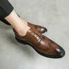 Large Size Men's Shoes Four Seasons Casual Shoes Fashion Men's Leather Shoes Business Dress Shoes Engraved Wedding Shoes Men