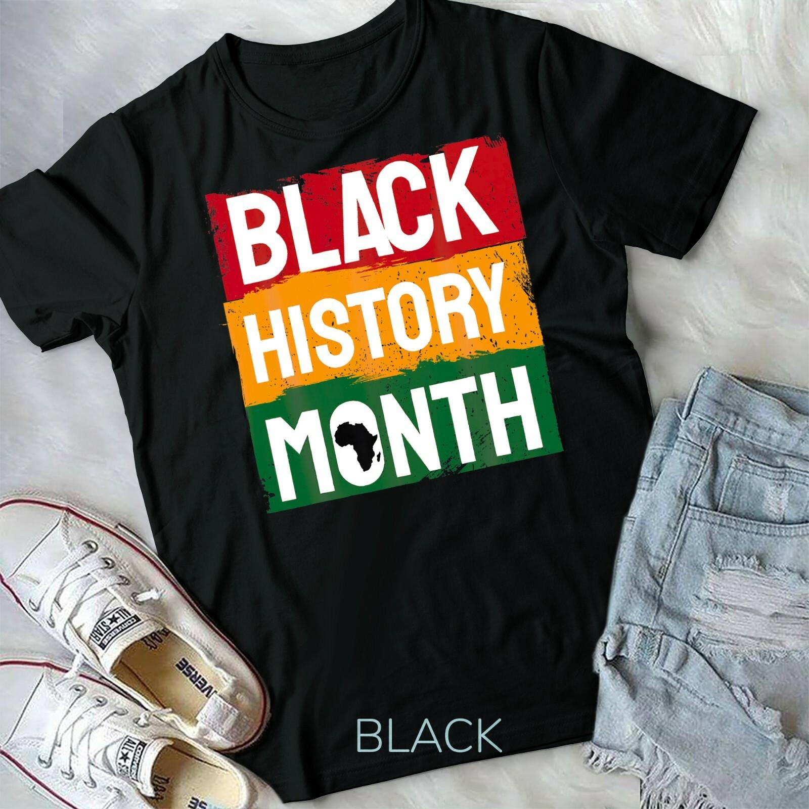 Black History Month. African American Celebration T-shirt Unisex T-shirt M