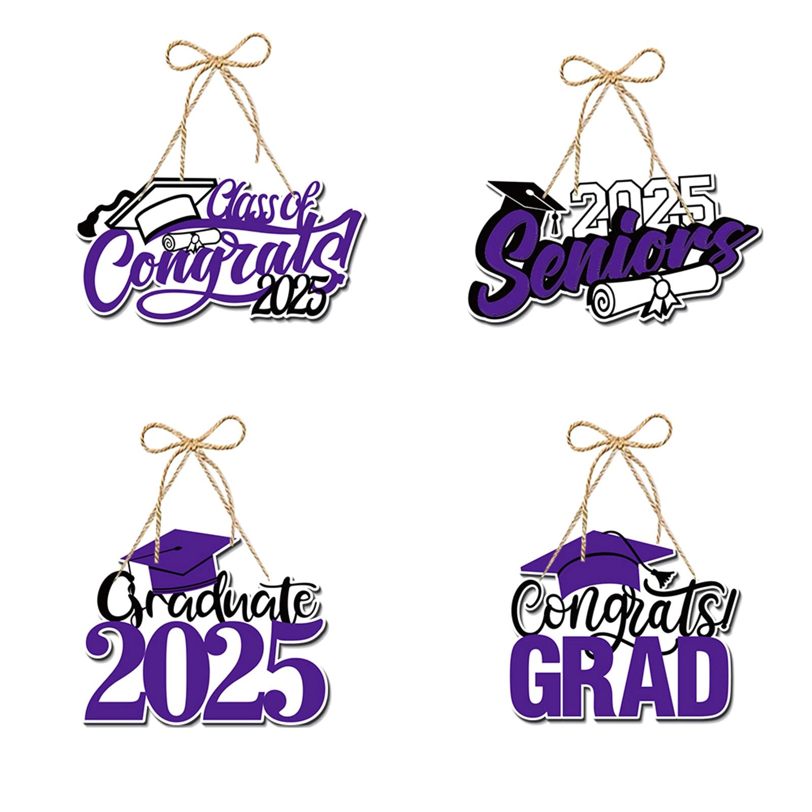 

Graduation Seasons Multi-color Paper Door Hanging Party Scene Layout Decoration Pendant Supplies 4 Pieces One Size фиолетовый