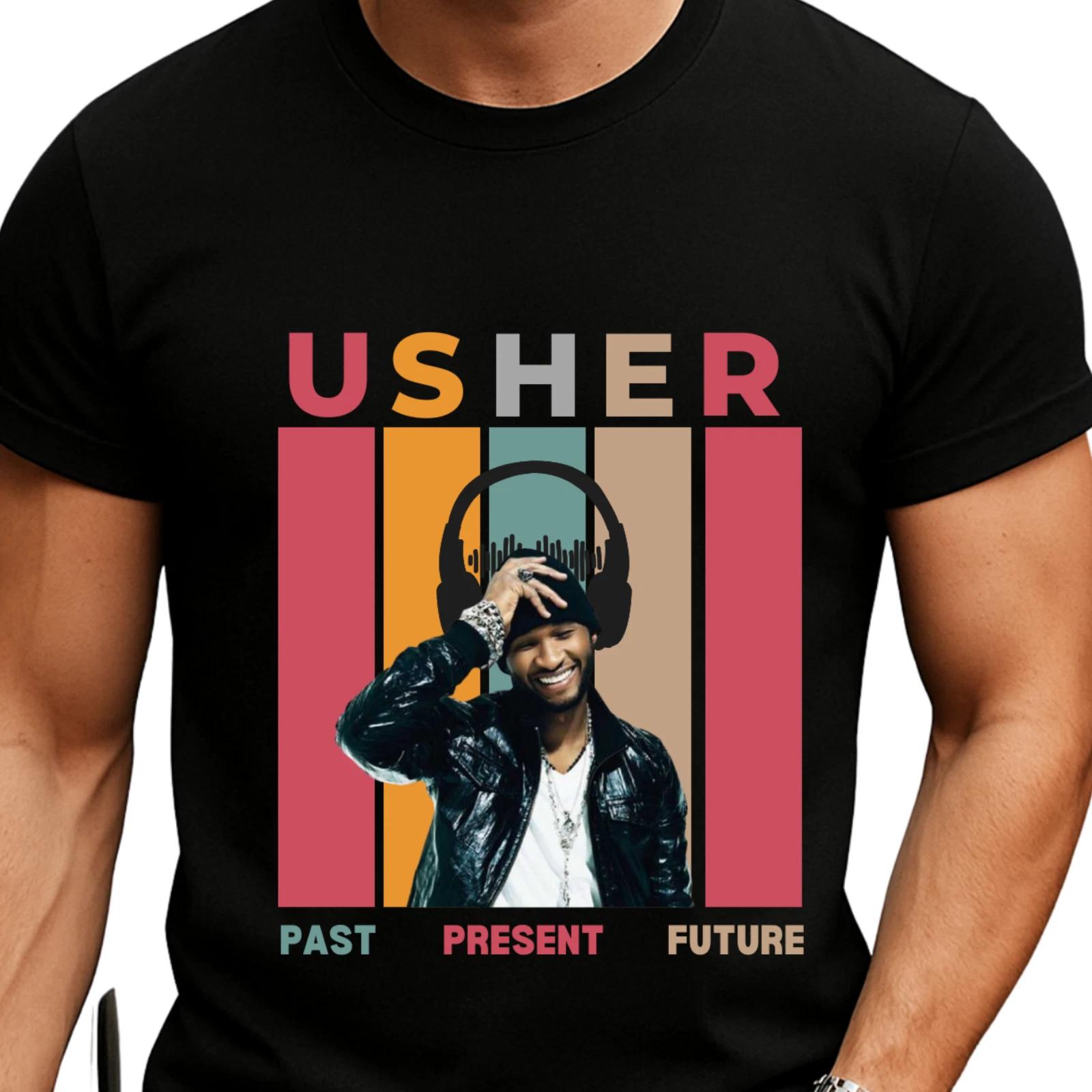 Usher T-Shirt, Usher past present future tour t-shirt, Usher concert t-shirt, M