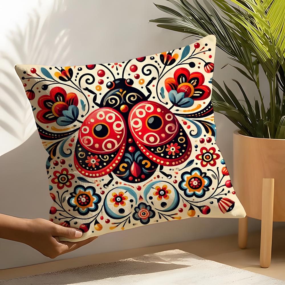 2 Natural Floral Colors Animal Prints Pillow Case Home Living Room Decoration Linen Pillowcover Pillow Cases Cushion Cover