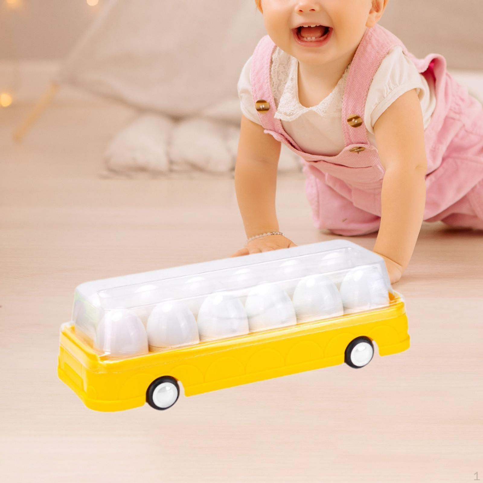 

Детская головоломка-игрушка для обучения распознаванию цветов, автобус Egg