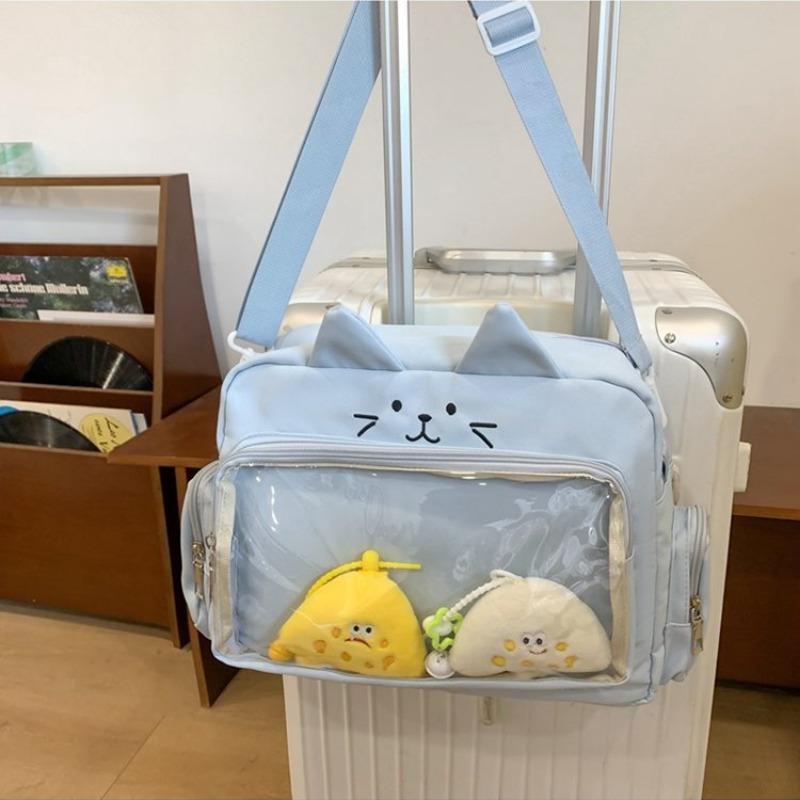 Módní Roztomilá kočičí taška přes rameno pro ženy Nylon Lolita Jk Casual Kawaii Japonský styl Ita Bag Y2k Fashion Students Crossbody