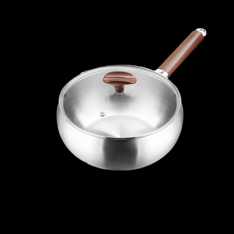 San Jia Long 28cm Stainless Steel Wok with Lid