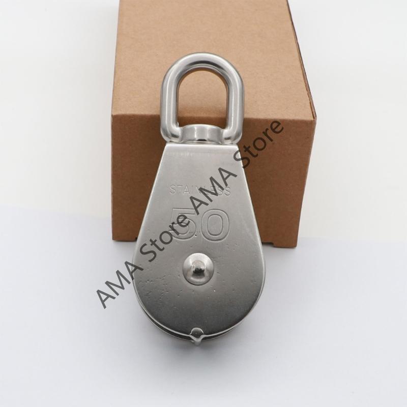 X7JF Corrosion Resistant 304 Stainless Steel Marine Pulley For Yacht Boats Kayaks Canoe Fishing Gear And Harsh Environments