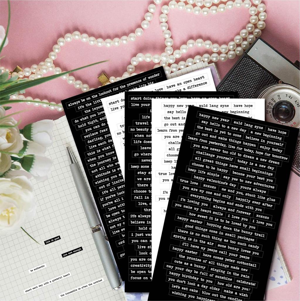 Morse 406Pcs Vintage Small Talk Text Collection Stickers Diy Scrapbooking Diary Album Happy Plan Gift Decoration