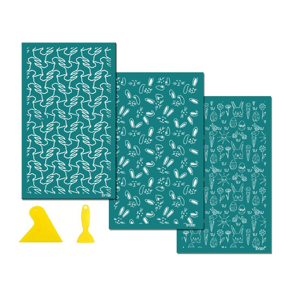 Easters Silk Screen Stencils Screen Printing Stencils Reusable Earrings Mesh Transfers Stencils for Home Decoration