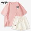 MJ STYLE Women's Cotton Short Sleeve & Shorts Set