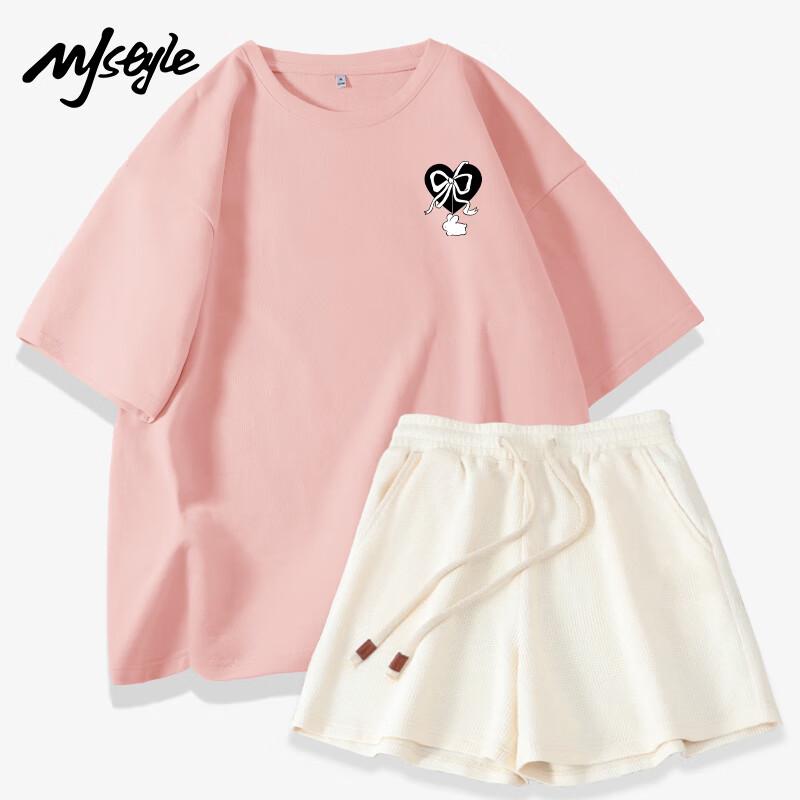 MJ STYLE Women's Cotton Short Sleeve & Shorts Set