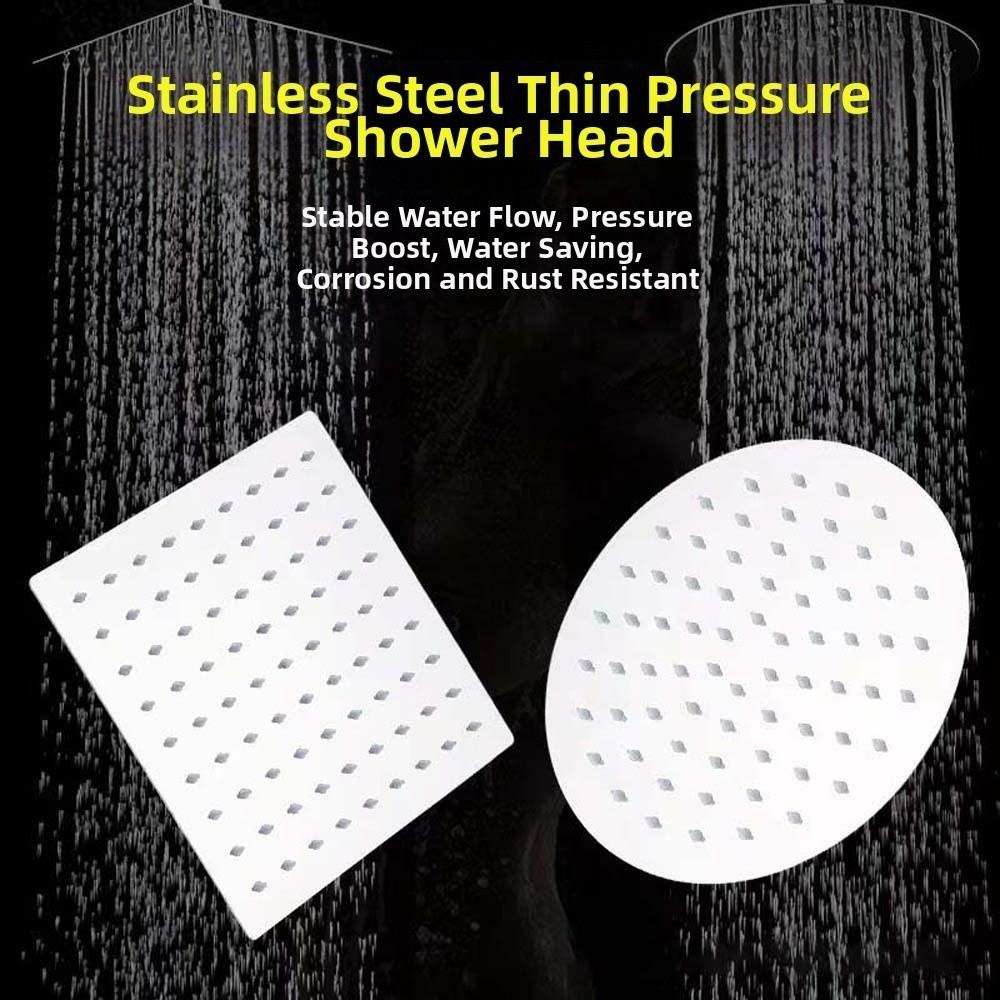 Round Pressurized Shower Nozzle Square Large Panel Showerhead Shower Heads High Pressure  Universal
