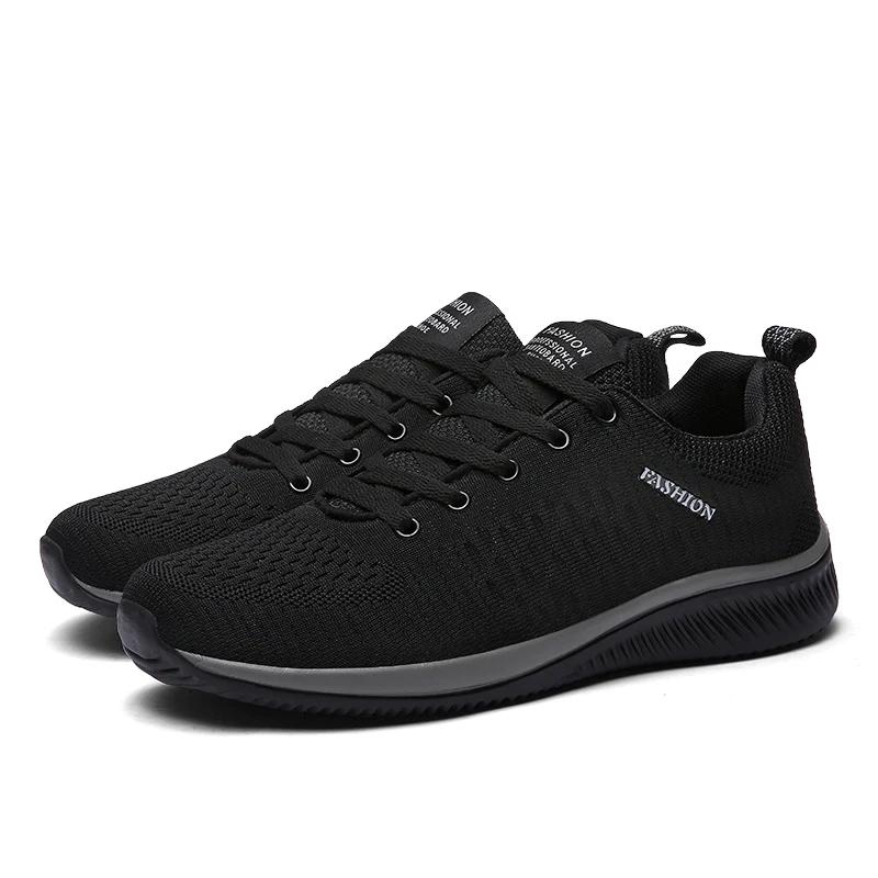 

Fashion Men Running Walking Knit Shoe Casual Sneakers Breathable Sports Running Athletic Gym Lightweight Outdoor Women Shoes Size38-48 35 чёрный