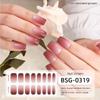 Onion Pink Gradient Explosive Semi-cured Manicure Stickers Pearlescent Purple Gel Nail Stickers