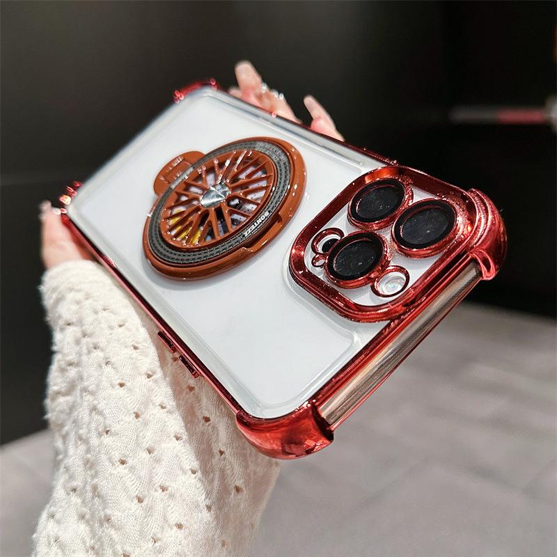 

Four-corner Anti-drop Electroplated Rotating Gyroscope Stand 11, Suitable for IPhone15 Phone Case 14, ProMAX Protective Case 13 iPhone 11