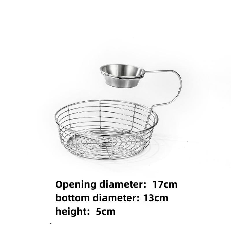 

Creative snack plate basket hanging sauce cup French fries basket bar Dim sum fried chicken wings bread basket chicken plate