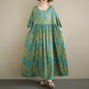 Short Sleeve Plus Size Cotton Vintage Floral New In Dresses for Women Casual Loose Long Summer