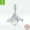 Colorful Dreamy Bee Pendant Bracelet, Silver Ziyun, 925 Silver, Forest Inspired, Girly Accessory, BSC395.