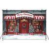 Mocsicka Christmas Photography Backgrounds Winter Snow Decor Photo Backdrops Xmas Tree Candy Store House Pattern Shooting Banner