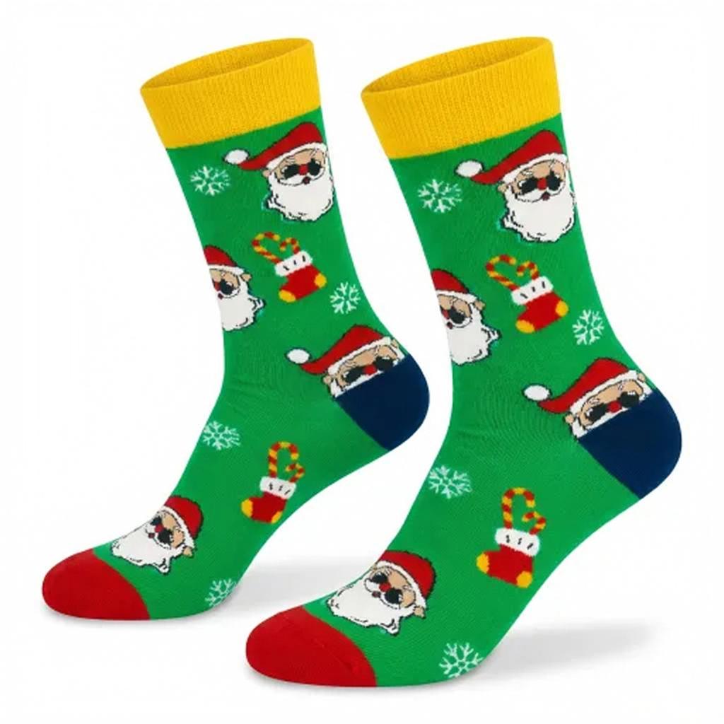 Unisex Christmas Pattern Cotton Long Socks for Men and Women, Trendy