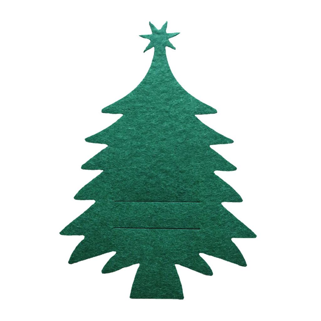 4pcs Christmas Tree Cutlery Holder for Kitchen Tableware Fork Knife Spoon Bags