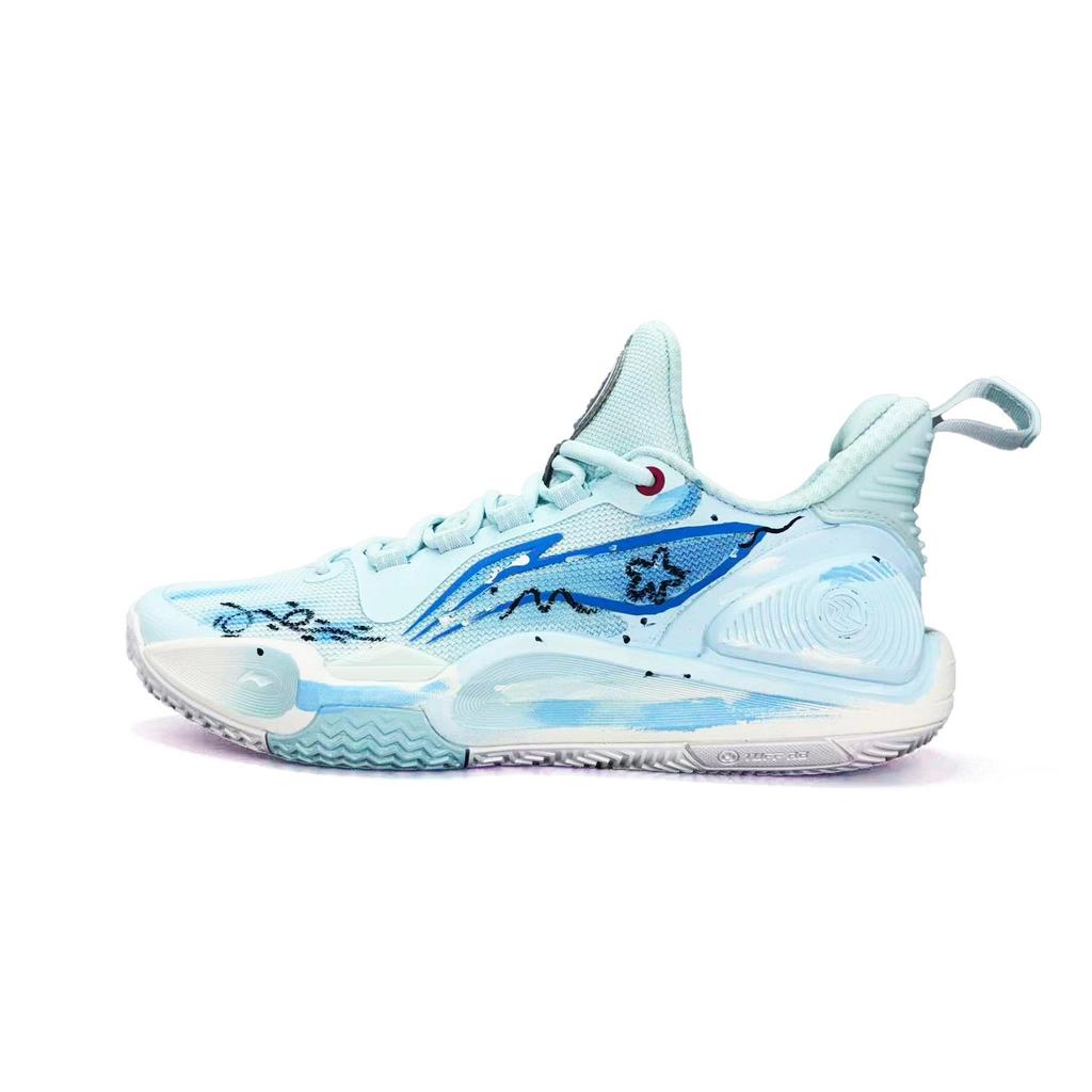 Li Ning Speed 9 Low Top Basketball Shoes Unisex Blue ABPT001-6(Team1474-)