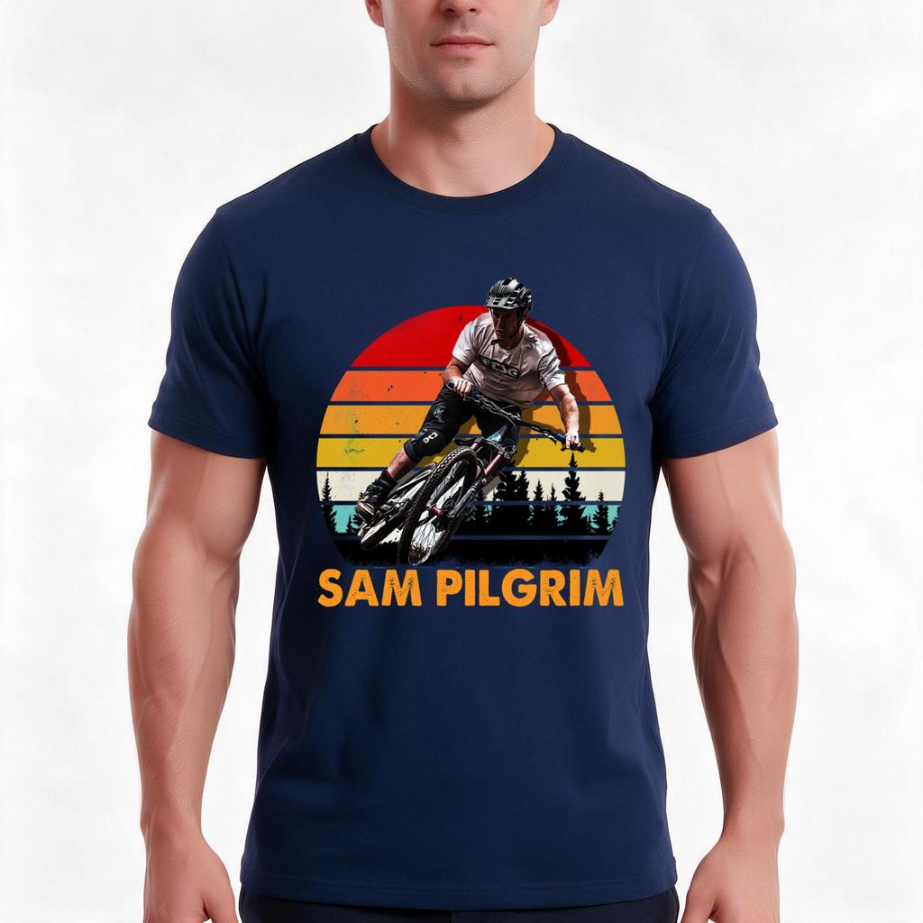 T-shirt Sam Pilgrim Estiva Casual Cotone Maglietta Oversize Streetwear Top Stampa Grafica Vintage Vestibilità Larga Manica Corta