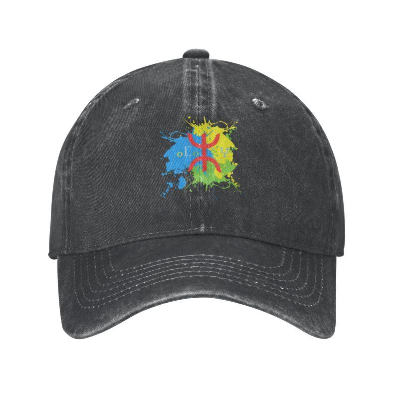 

Classic Cotton Amazigh Flag Splash Art Design Baseball Cap Wounisex unisex Adjustable Berber Proud Tifinagh Dad Hat Sun Protection