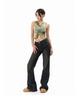 Women's Vintage Distressed Low Waist Slim Fit Micro Flare Jeans - 2025 Autumn Collection