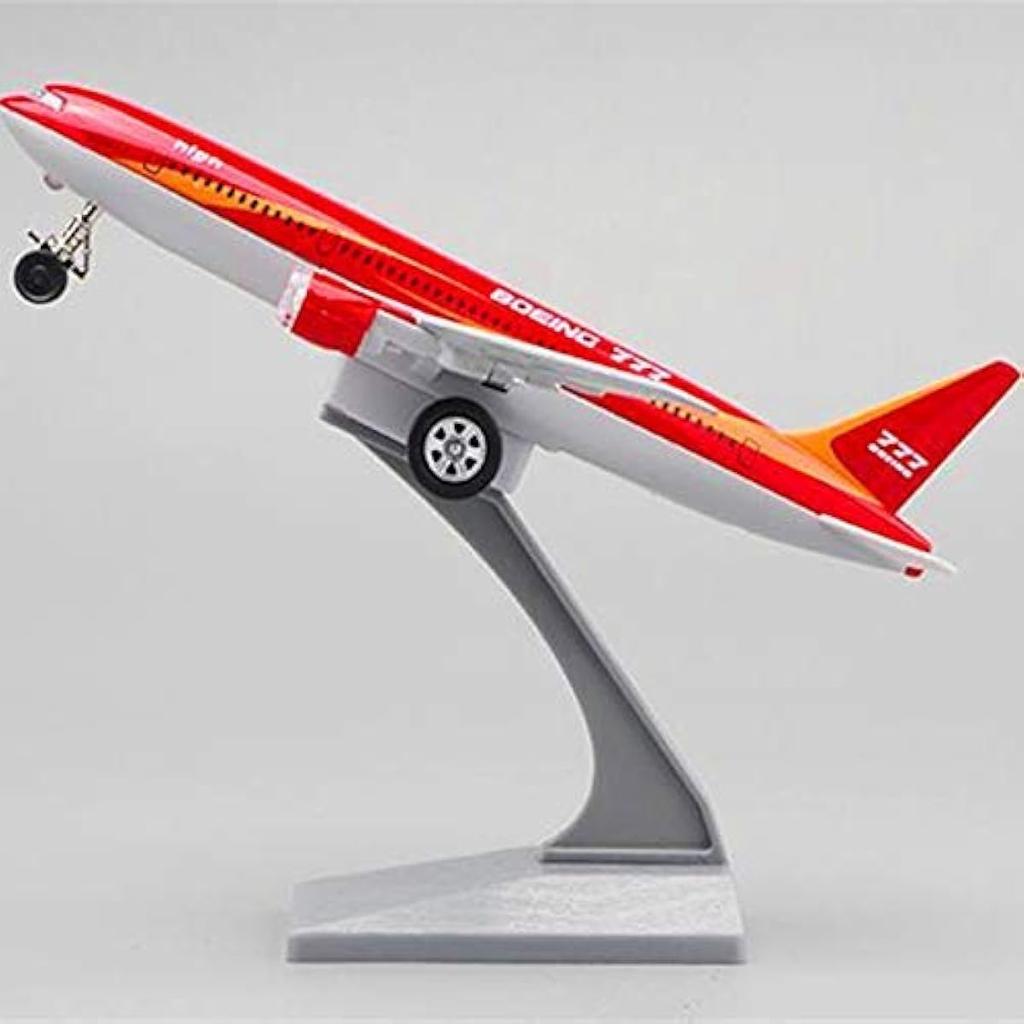 1/400 Diecast Metal Plane Model Leker 7 Tommer Boeing 777 Pull Back Replica med lyd og lett flymodell for barn Leker