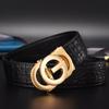Fashion Men Belt Genuine Leather Famous Brand Big G Letter Automatic Buckle Belts For Men Designer Business Strap ZD2119