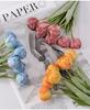 7 Heads High Quality Artificial Silk Cloth Tulip Flower Bundle For Wedding
