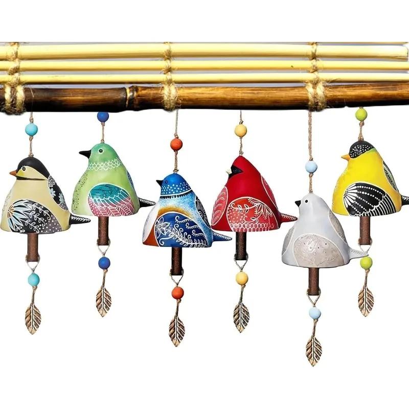 Für Wandfenster Tür Hängende Dekoration Einweihungsgeschenk Windspiel Harz Süßer Vogel Windglocke Hängende Ornamente Vogelglocken Windspiele