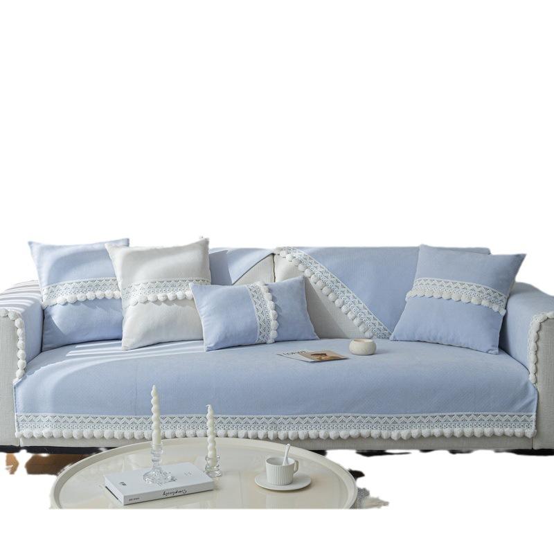 Chenier Sofa Cushion Light French Cream Wind Universal In All Seasons  New Cover Cloth Towel Non-Slip Seat Cushion