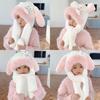 Cute Rabbit Ears Kids Winter Hat With Moving Ears And Warm Fleece For Girls Age 2 To 12