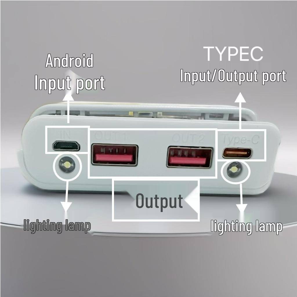 Solderless 8-Cell 18650 Power Bank Shell DIY Kit - Quick Charge Version