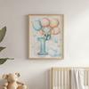 Poster Elephant On the Letter I Poster Elephant On the Letter I, 70X100 Cm, Dark Brown Wooden Frame, 230 Gsm Matte Paper