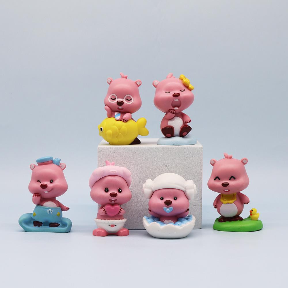 

Милый Лупи Розовый Собирает Машину и Украшение Стола Деликатный Подарок ПВХ Материал