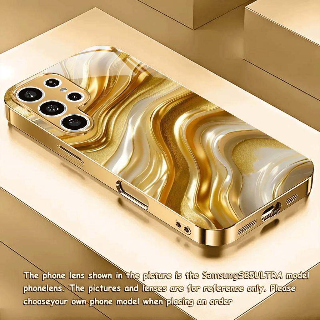 New Model Atmosphere Simplicity High-end Electroplating Glass PhoneCase for Samsung Galaxy S26 S25 S24 S23 S22 S21 FE,Ultra,Plus