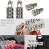Vehicle Battery Terminal Connector Pair with Screw-Fastened Wire Port, Aluminum Clamp Design for Battery Replacement and Garage Repair