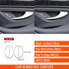 For Benz S-Class W222 2013- Real Carbon Fiber Sticker Door Switch Handle Frame Panel Car Accessories Interior decorative