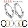Titanium Steel Hoop Earrings - Light Luxury Style with Various Thicknesses